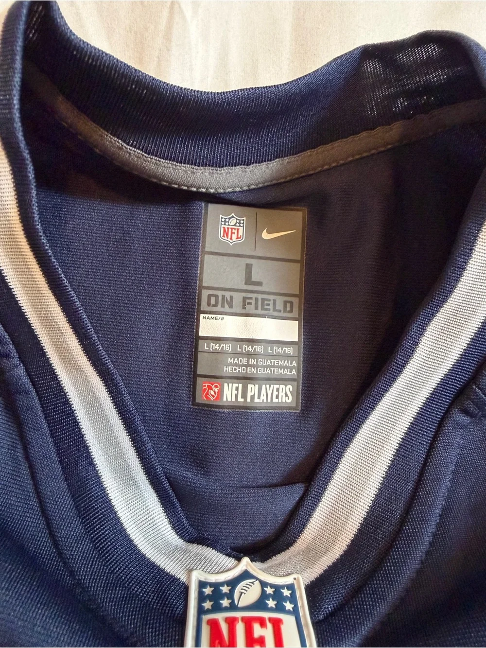 Dallas Cowboys Elliott #21 Nike On Field Jersey Youth Size Large 14/16 Navy Blue